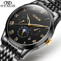 Mode Marque De Luxe OYALIE Montre Hommes D&#39;affaires Montre-Bracelet Mécanique Classique 24 Heures Phase de Lune Montre Automatique Hommes 9788